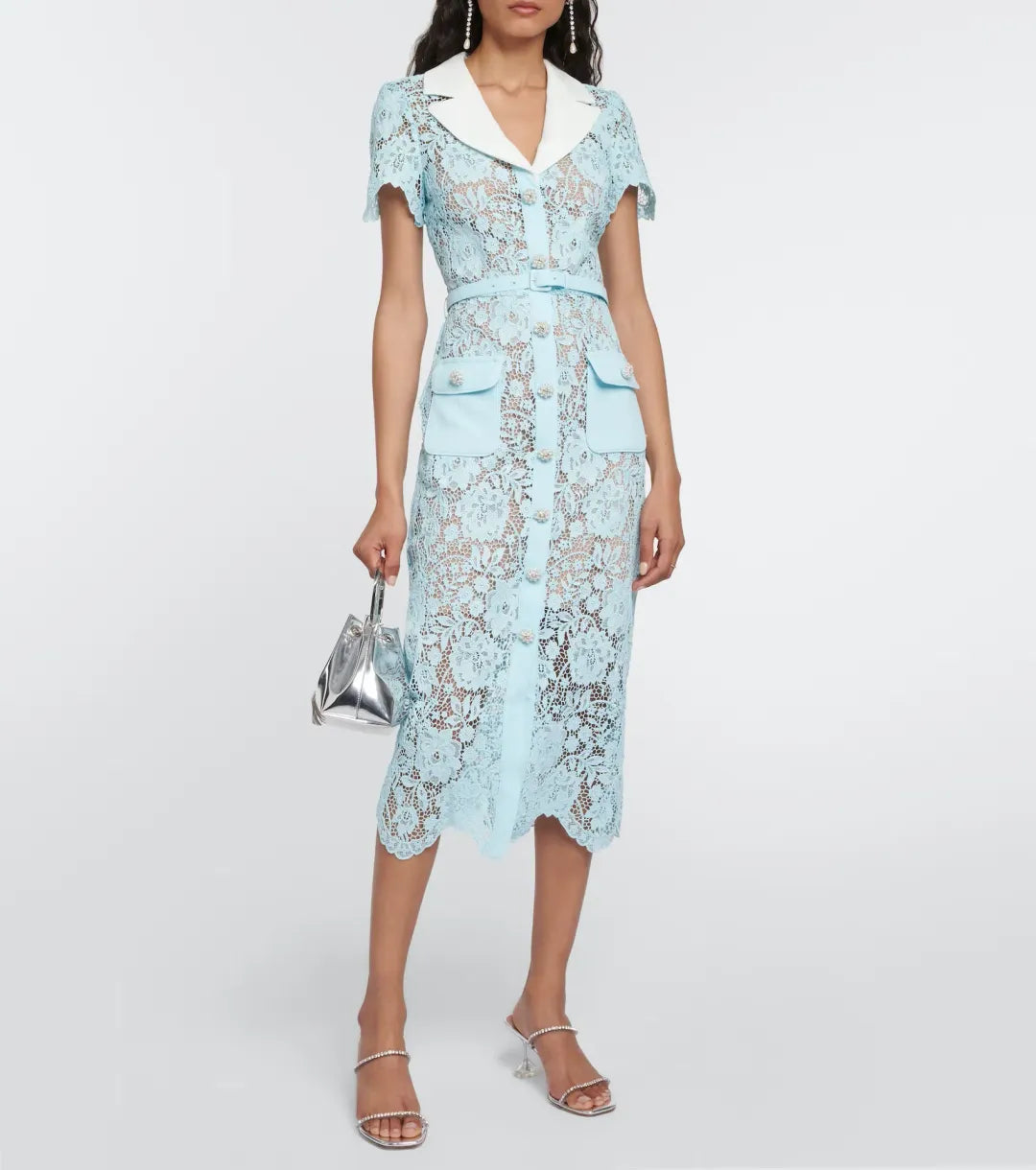 Lace midi dress by Self Portrait available for hire in Lane Cove, NSW