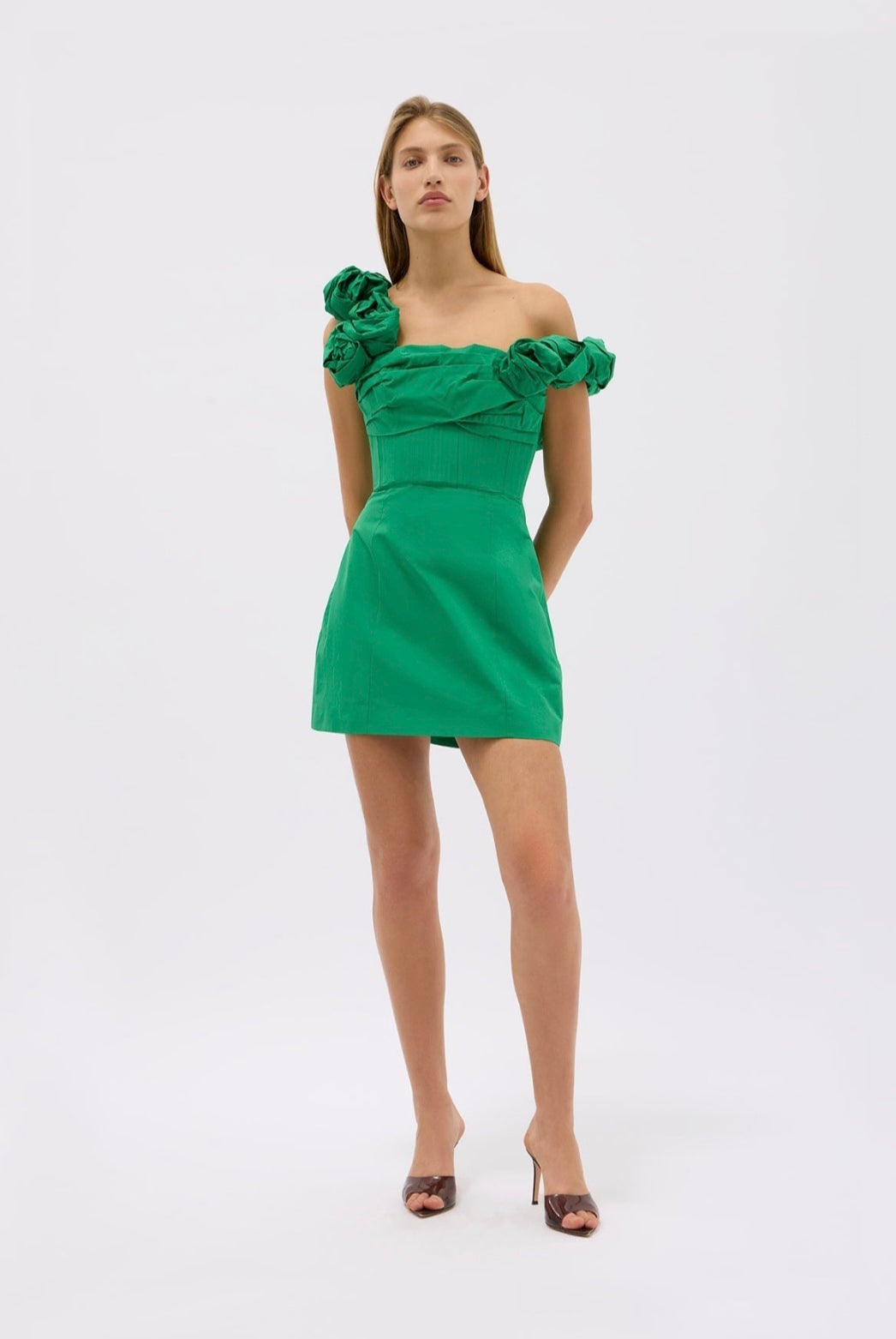 Rachel Gilbert Henley Mini Green 1/AU8 by Rachel Gilbert available for hire in Hampton East, VIC