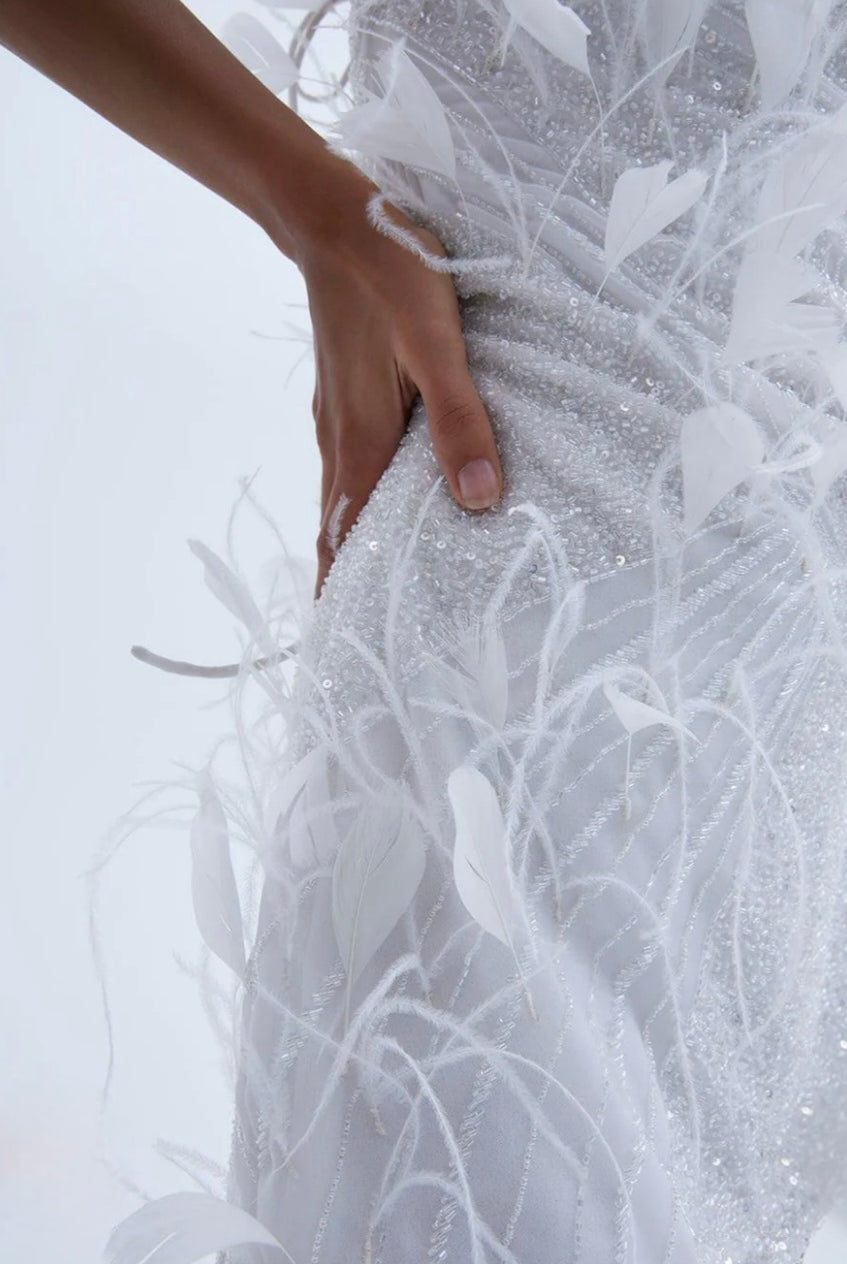 Rachel Gilbert Astra Mini White 3/AU12 by Rachel Gilbert available for hire in Hampton East, VIC