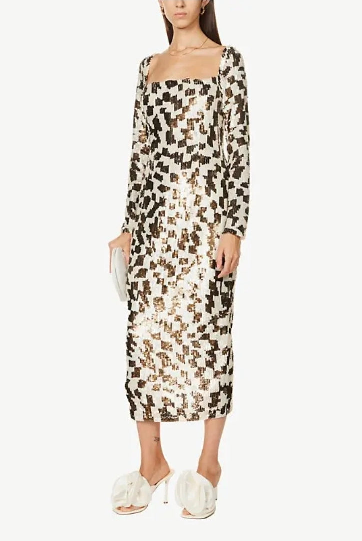 Rachel Gilbert Teddi Gown Brown 3/AU12 by Rachel Gilbert available for hire in Hampton East, VIC