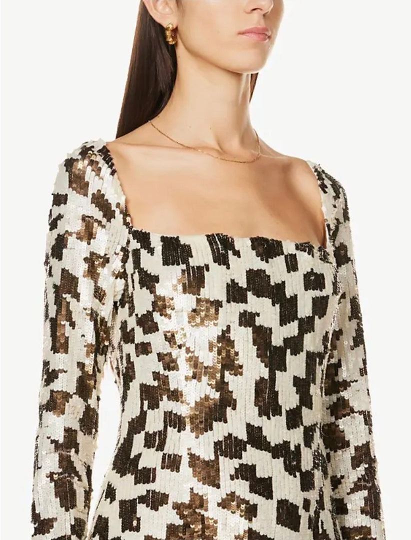 Rachel Gilbert Teddi Gown Brown 3/AU12 by Rachel Gilbert available for hire in Hampton East, VIC