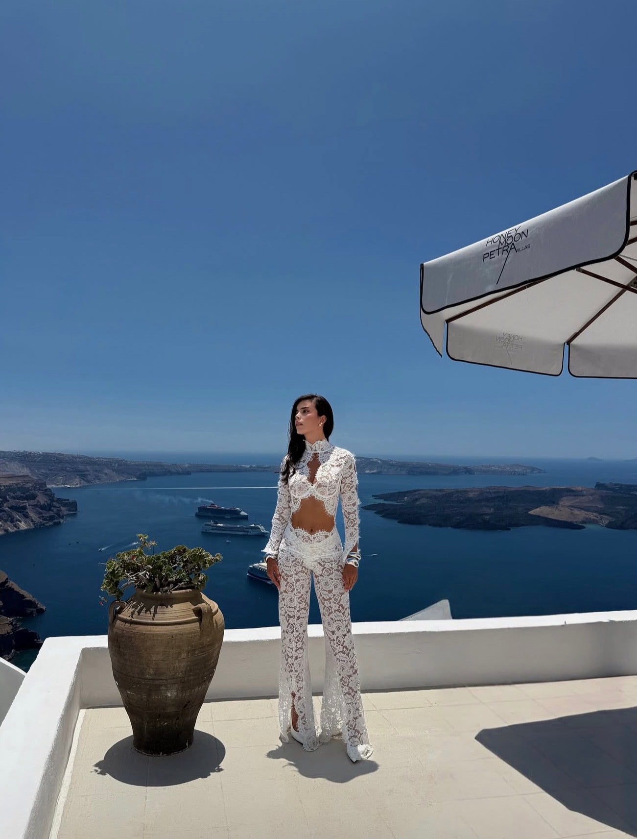 Monet lace jumpsuit by Murmuri available for hire in Bondi, NSW