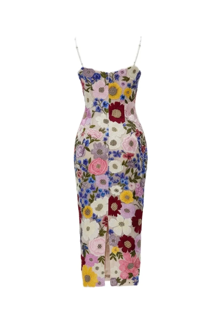 Rachel Gilbert Nya Dress Floral Size 3/AU12 by Rachel Gilbert available for hire in Hampton East, VIC