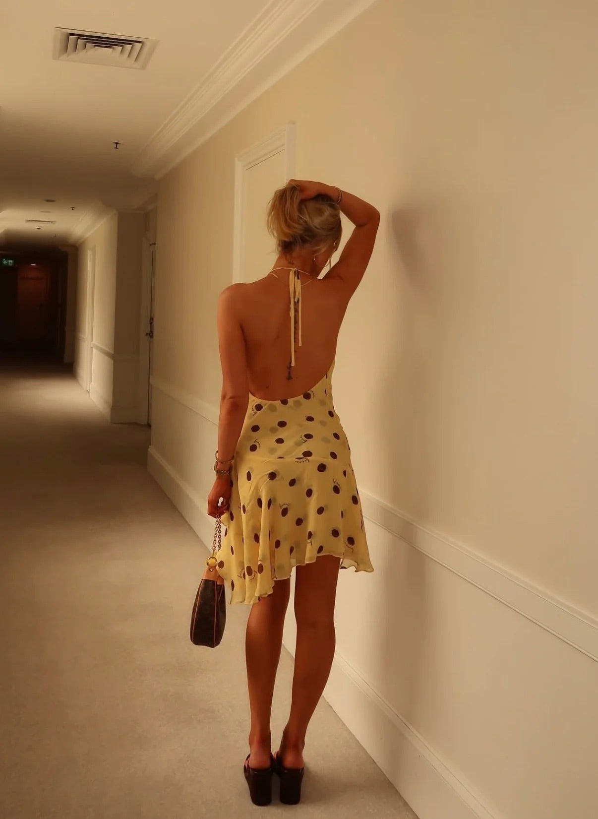 Harlow Halter in Butter spot by Benni available for hire in Gold Coast, QLD