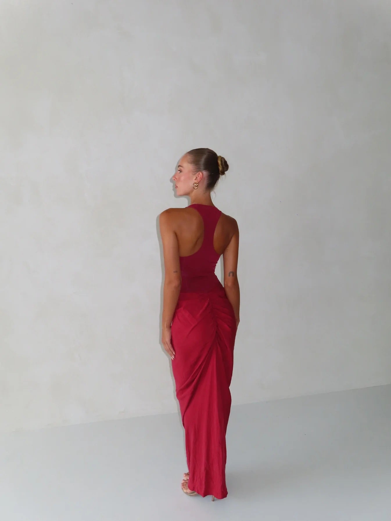 Jade Maxi in Scarlet by Benni available for hire in Gold Coast, QLD