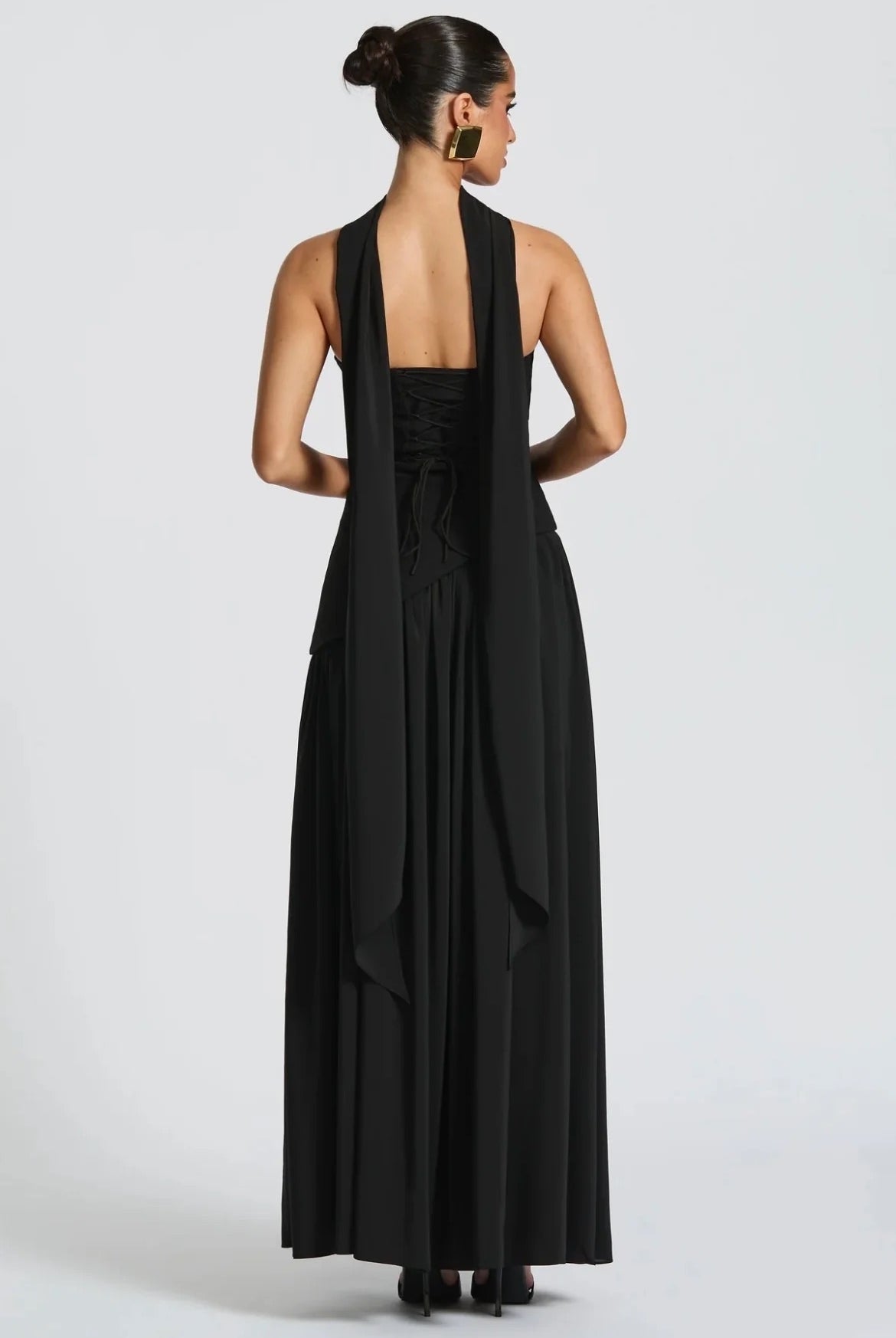 BABYBOO MALIYAH MAXI DRESS BLACK SIZE 8 by Babyboo available for hire in Ivanhoe, VIC
