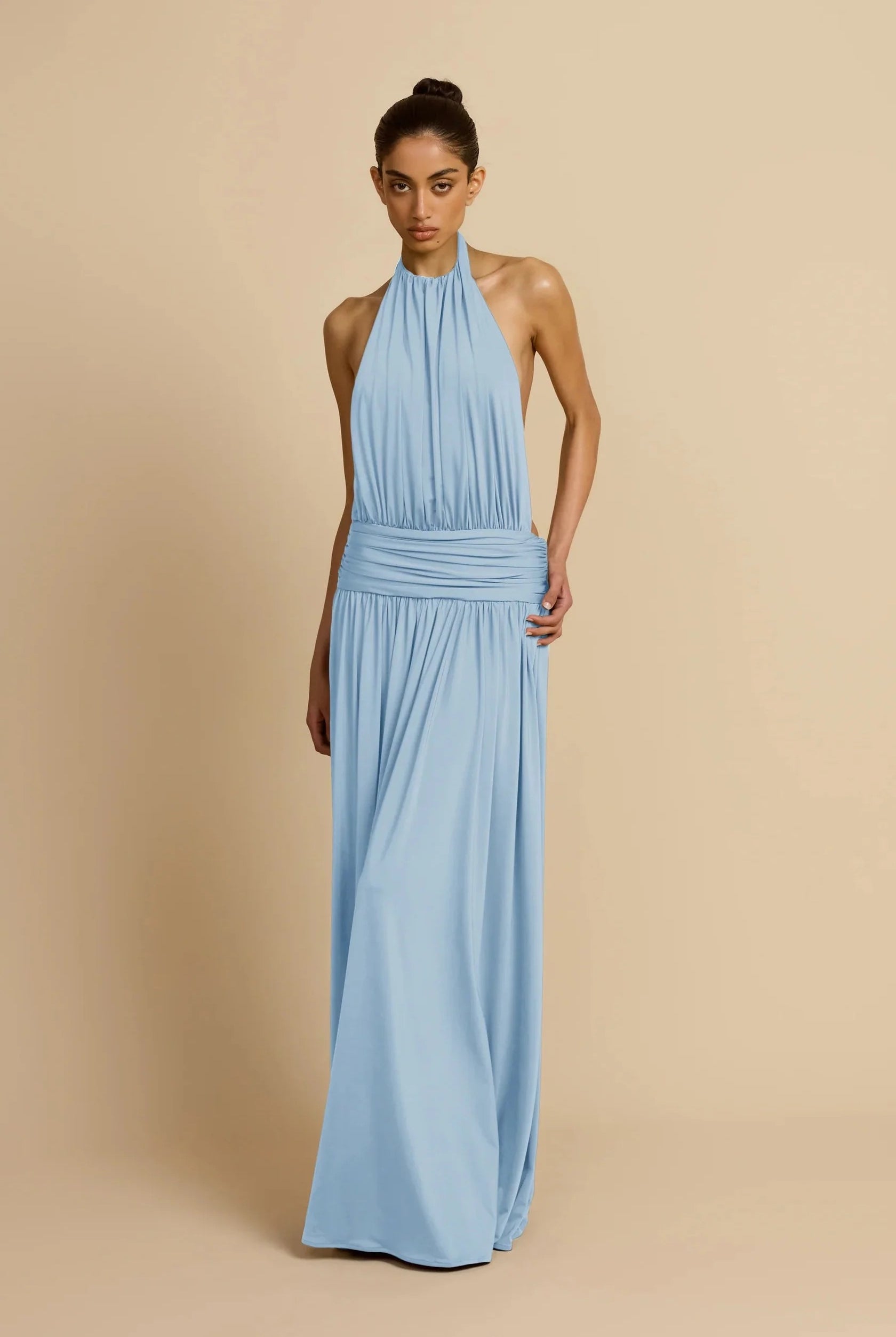 SANTINA DRESS SKY BLUE by Arcina Ori available for hire in Ivanhoe, VIC