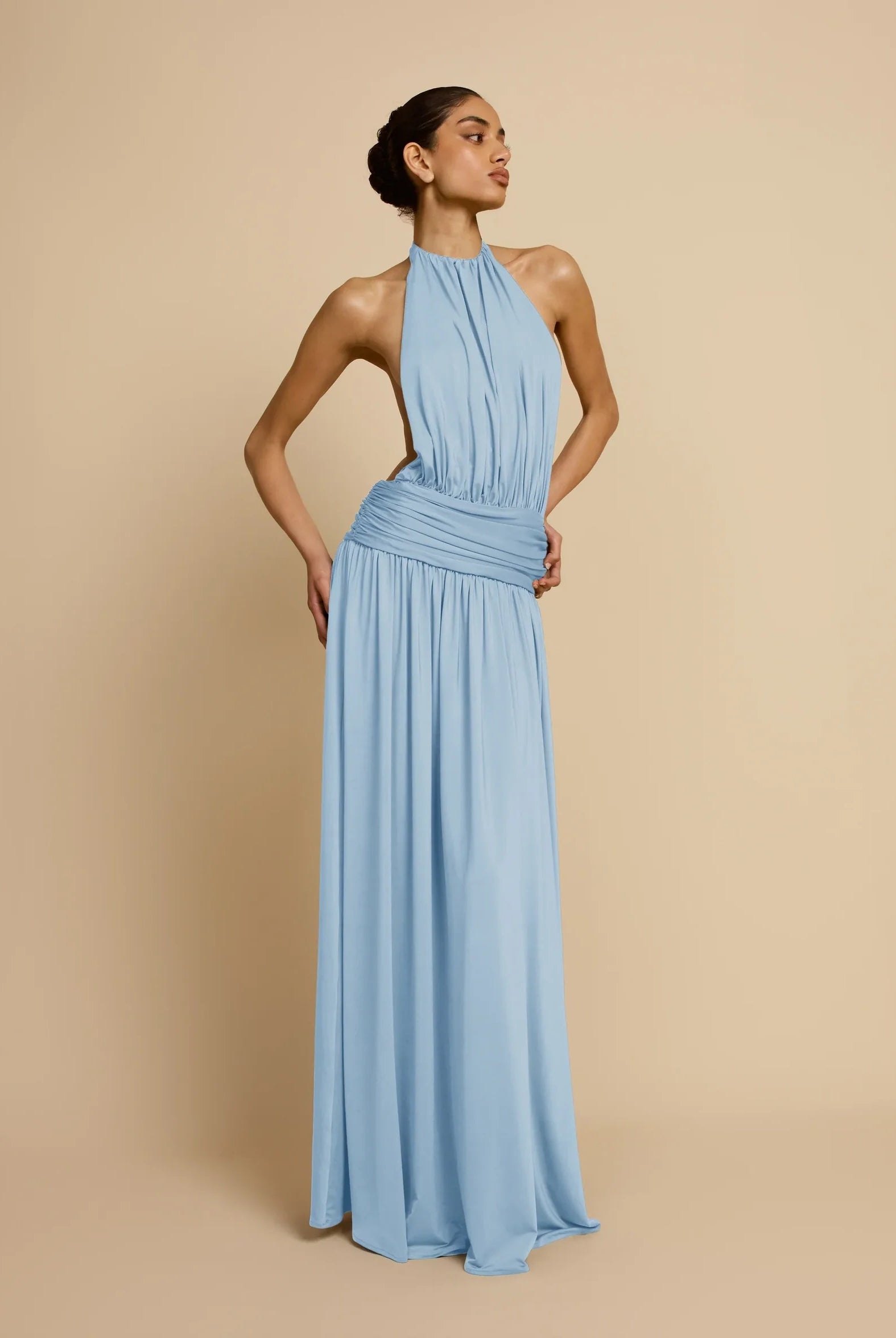 SANTINA DRESS SKY BLUE by Arcina Ori available for hire in Ivanhoe, VIC