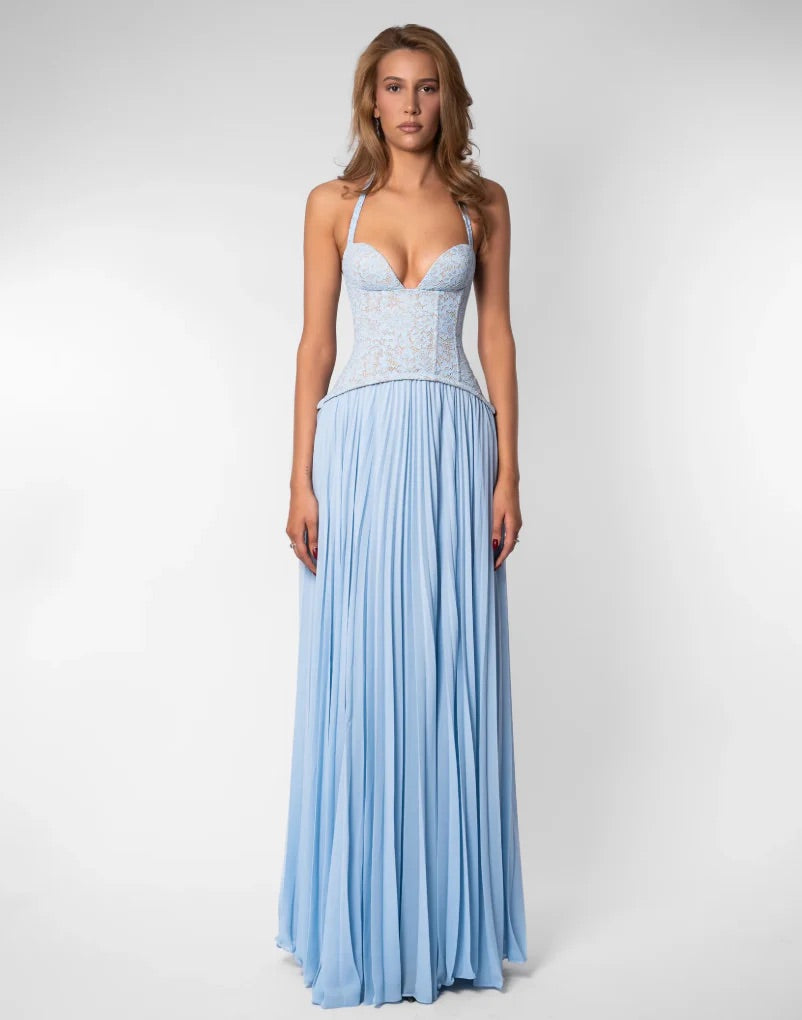 Gaia Dress in Blue by Fenity available for hire in Gold Coast, QLD