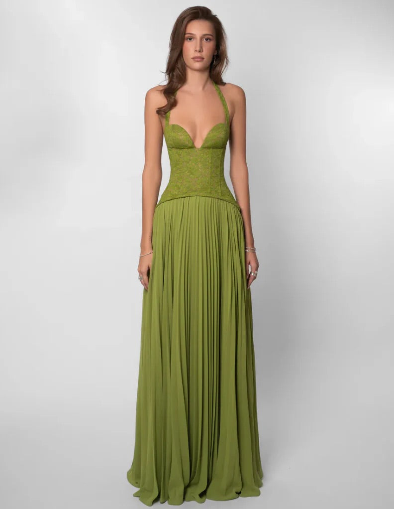 Gaia Dress in Green by Fenity available for hire in Gold Coast, QLD