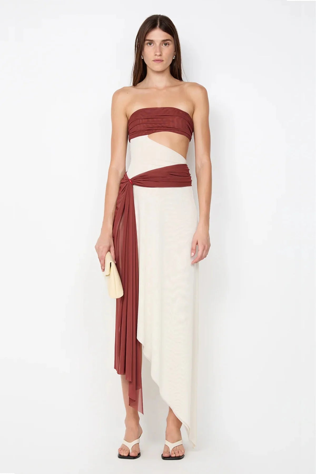 Ayla Strapless Dress by Bec & Bridge available for hire in Oakleigh East