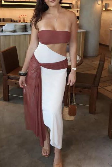 Ayla Strapless Dress by Bec & Bridge available for hire in Oakleigh East
