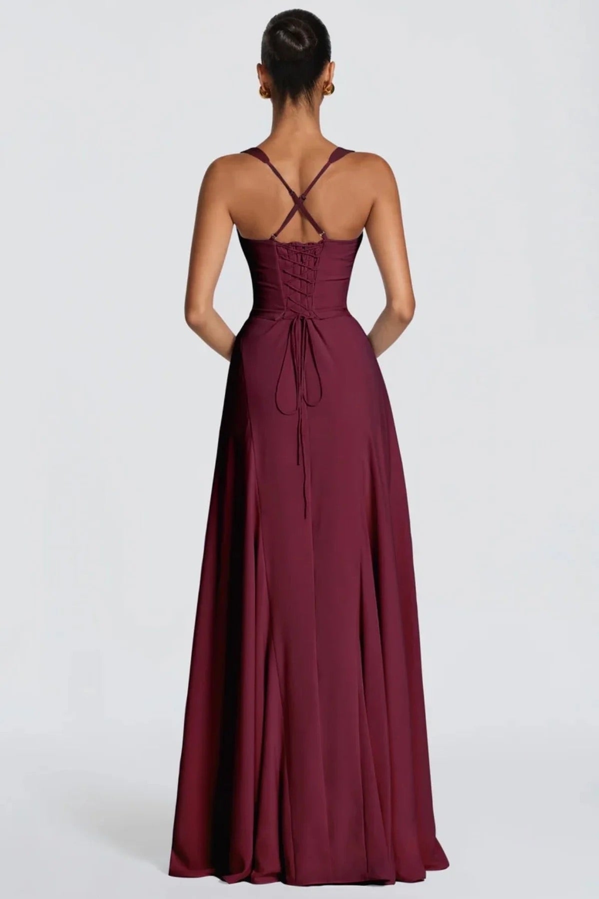 BABYBOO IRIE MAXI DRESS CHERRY LACQUER by Babyboo available for hire in Ivanhoe, VIC