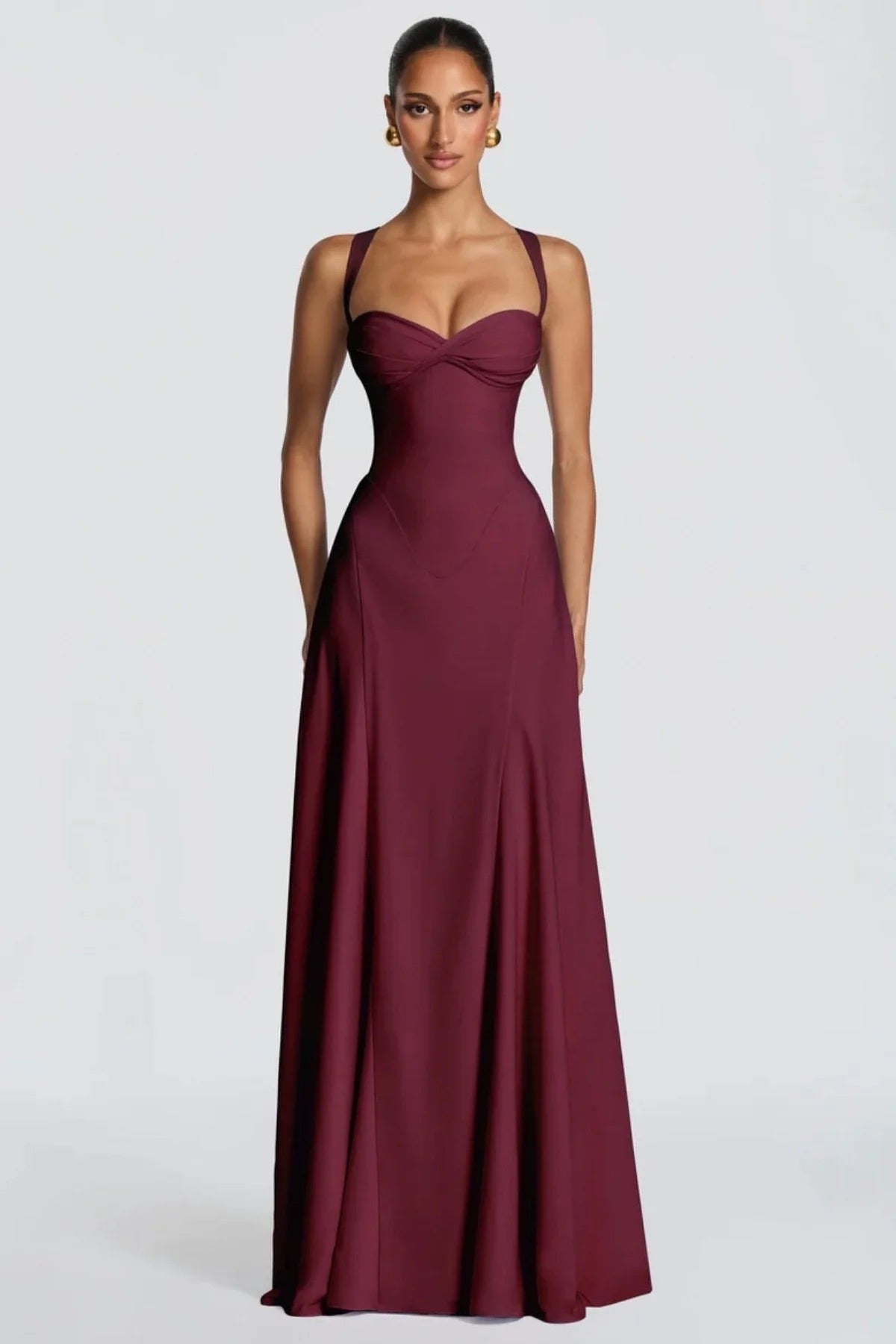 BABYBOO IRIE MAXI DRESS CHERRY LACQUER by Babyboo available for hire in Ivanhoe, VIC