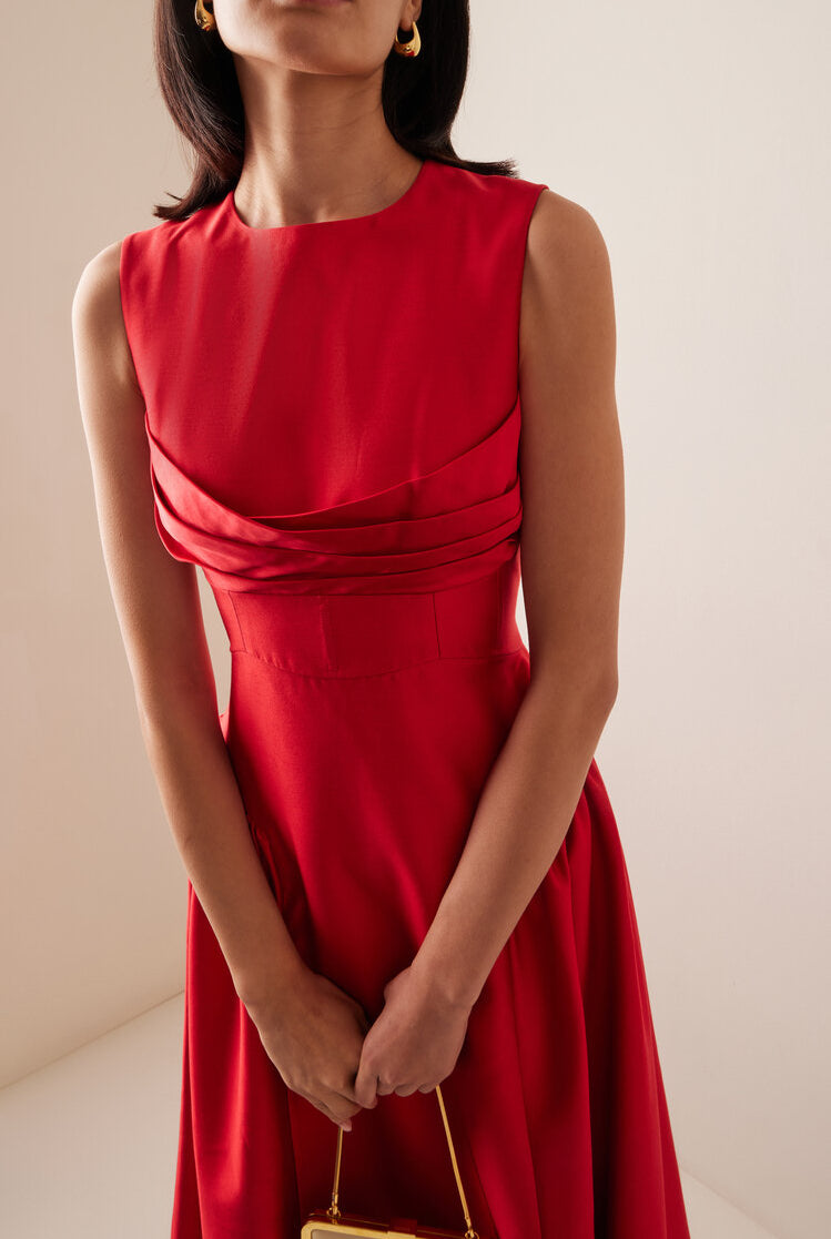 Rachel Gilbert Sawyer Dress Red Size 2/AU10 by Rachel Gilbert available for hire in Hampton East, VIC