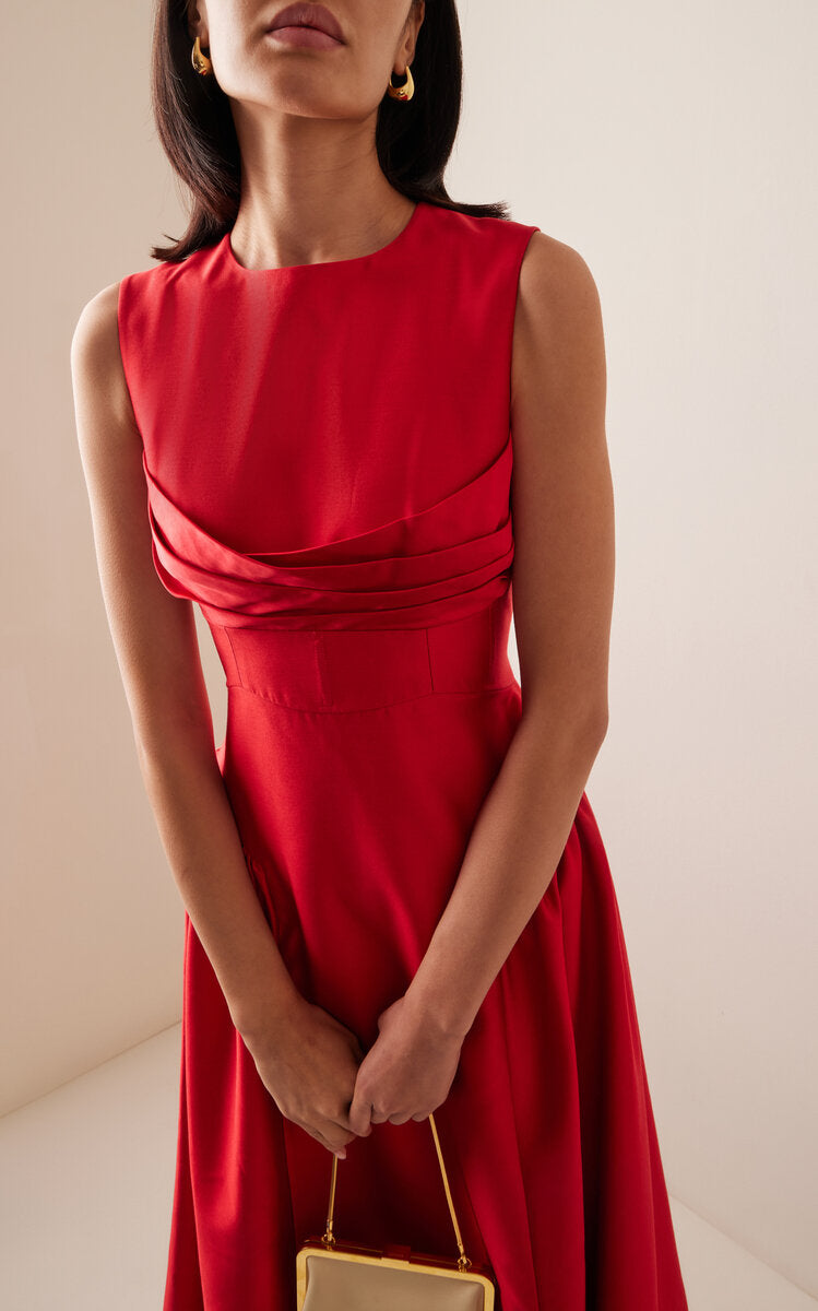 Rachel Gilbert Sawyer Dress Red Size 2/AU10 by Rachel Gilbert available for hire in Hampton East, VIC