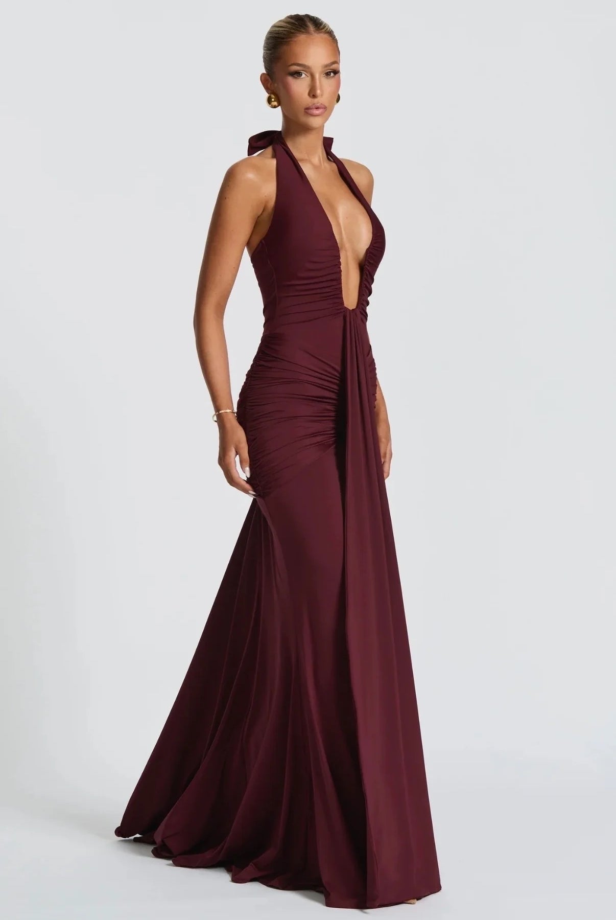 Babyboo Rosetta Maxi Dress Cherry Lacquer size 8 (S) by Babyboo available for hire in Ivanhoe, VIC