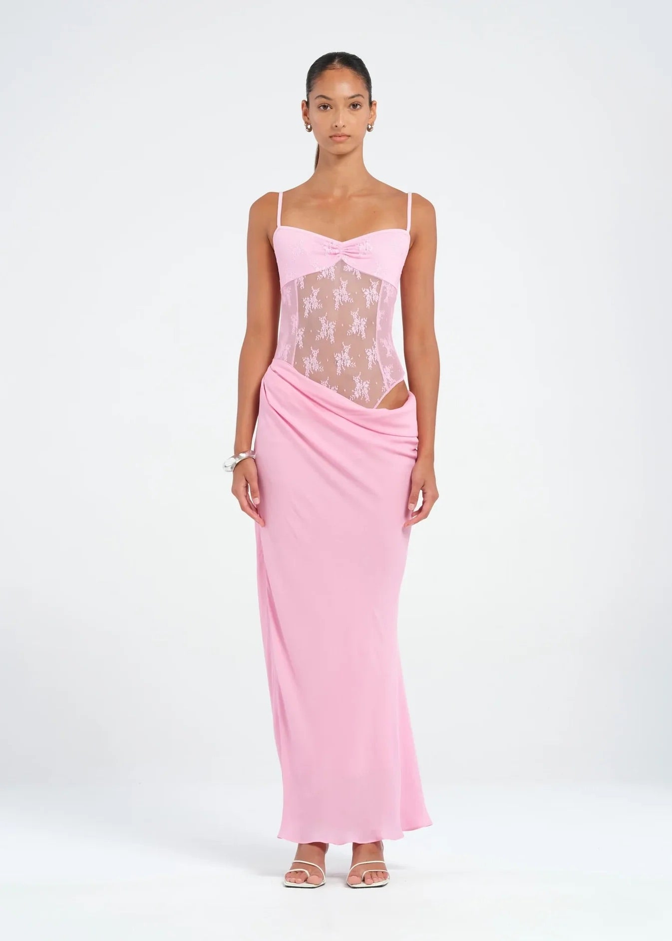Akio Maxi Dress in Pink by Benni available for hire in Gold Coast, QLD