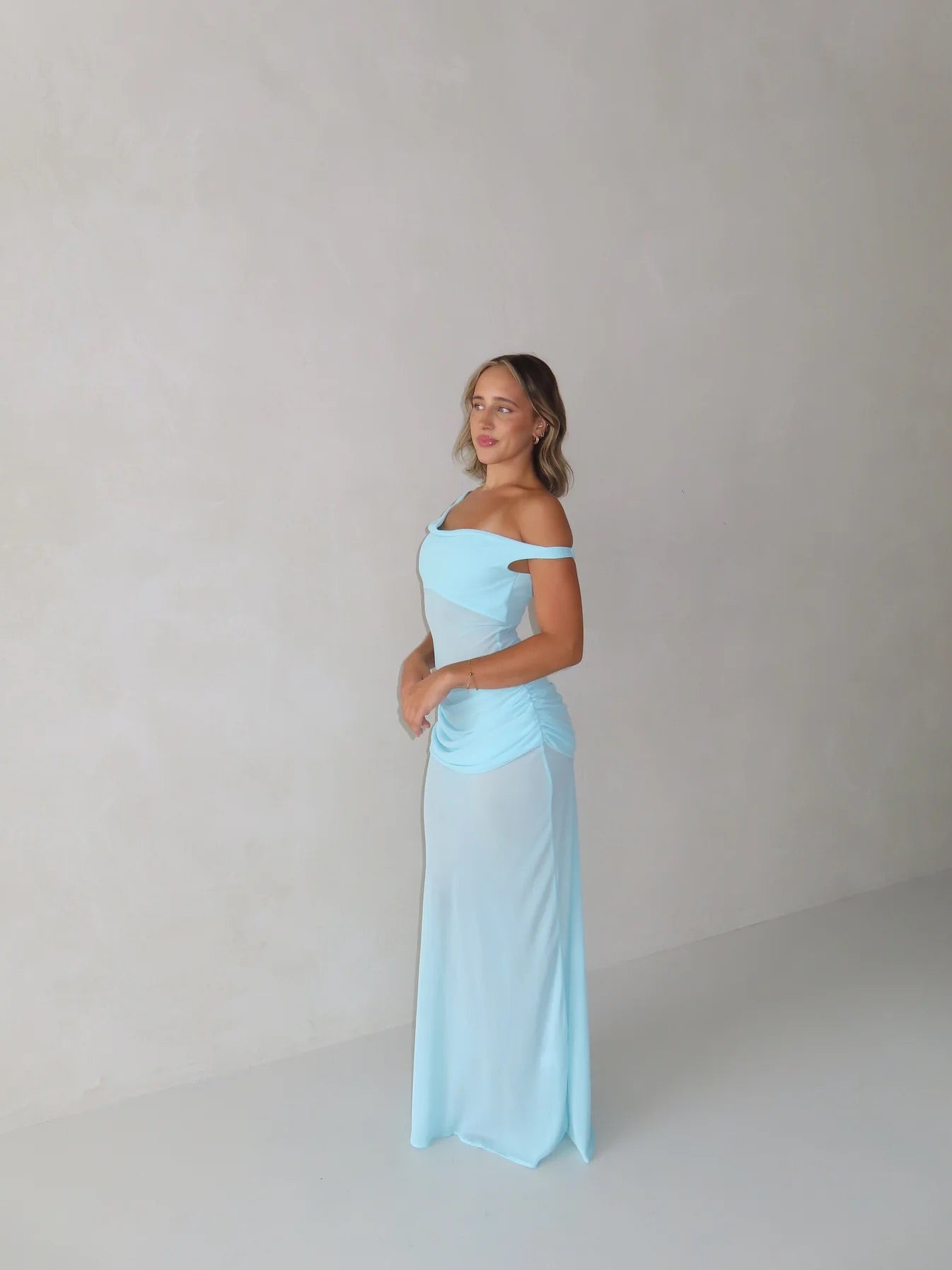 Cadence Gown in Blue by Natalie Rolt available for hire in Gold Coast, QLD