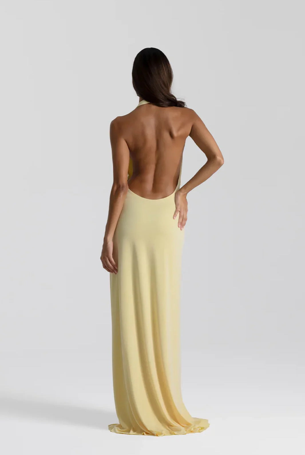 Winona Gown in Lemon by Natalie Rolt available for hire in Gold Coast, QLD