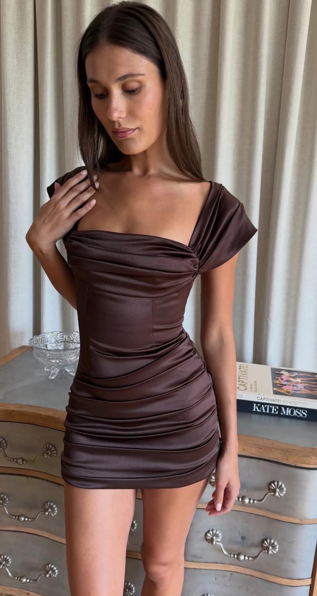 Madeline Mini dress by Ance Gria available for hire in Paradise Point, Gold Coast, Queensland