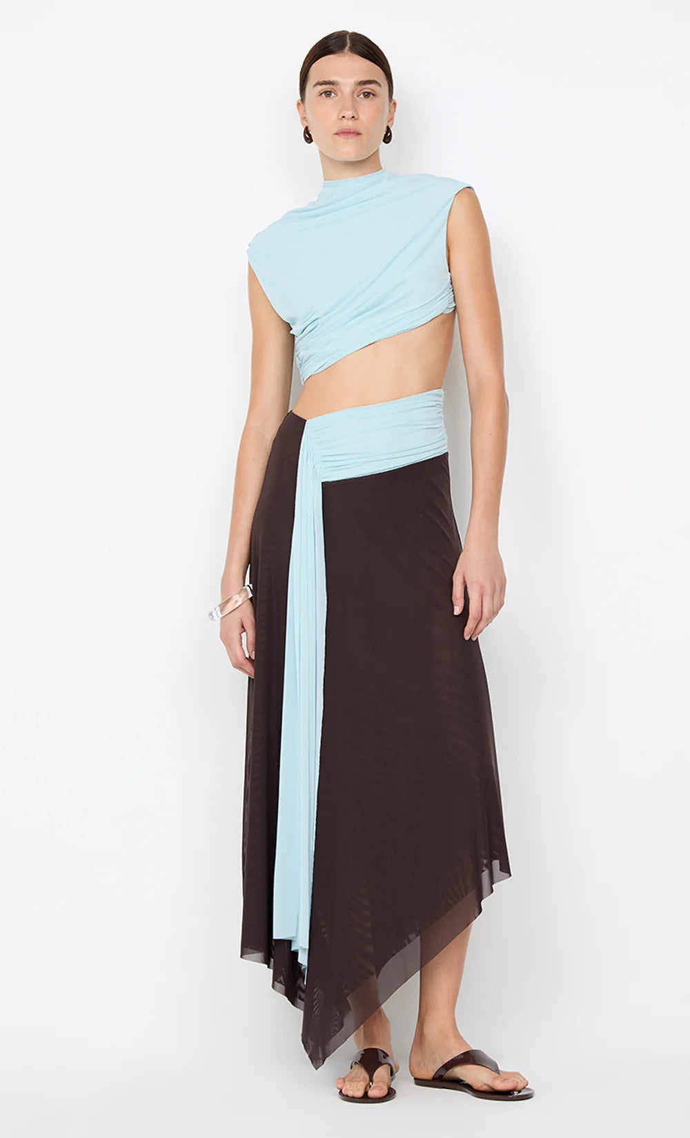 Conni asym midi dress by Bec & Bridge available for hire in Gold Coast, Queensland