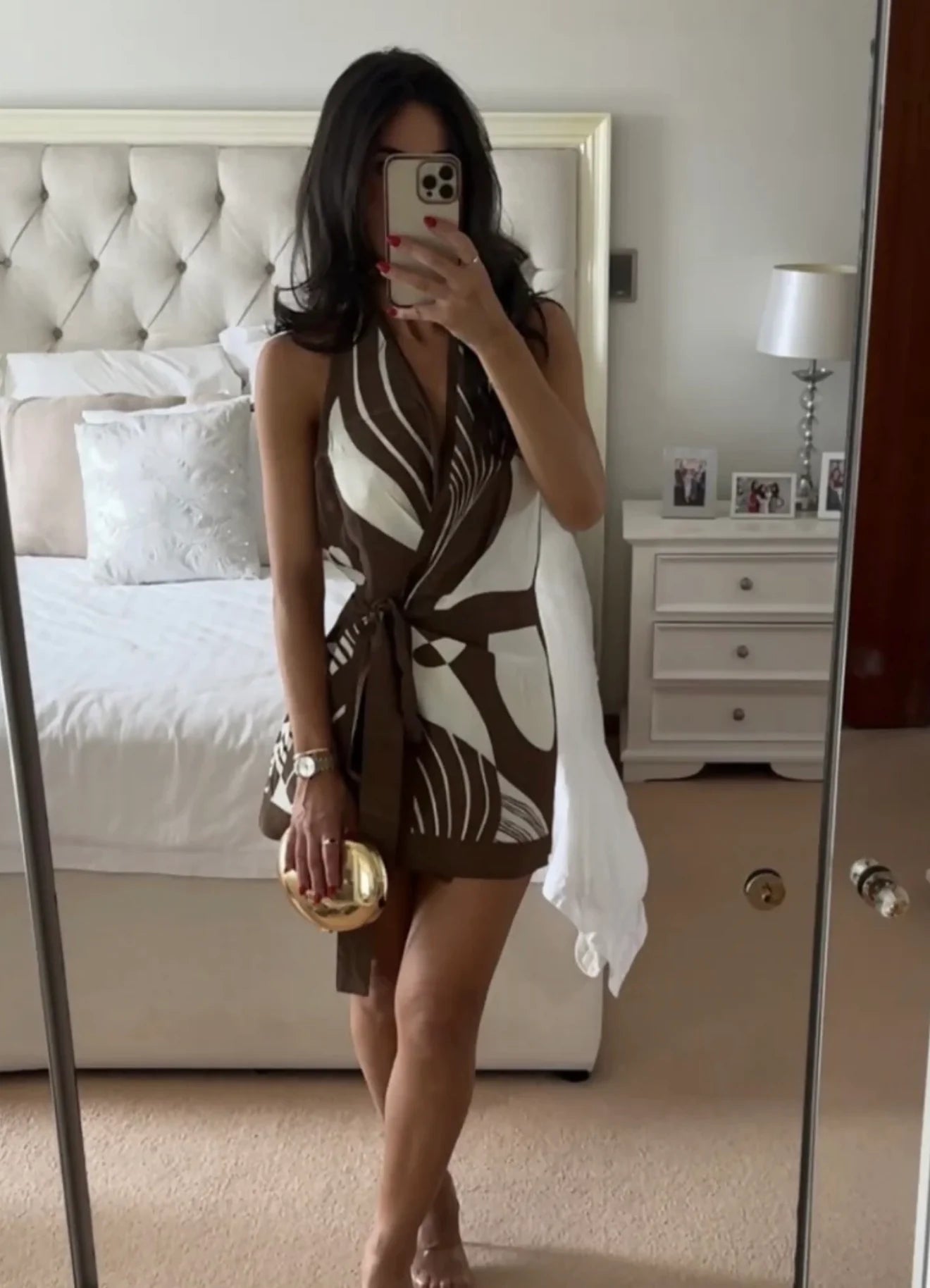 Almara Wrap Halter Mini by SIR available for hire in Camp Hill, QLD