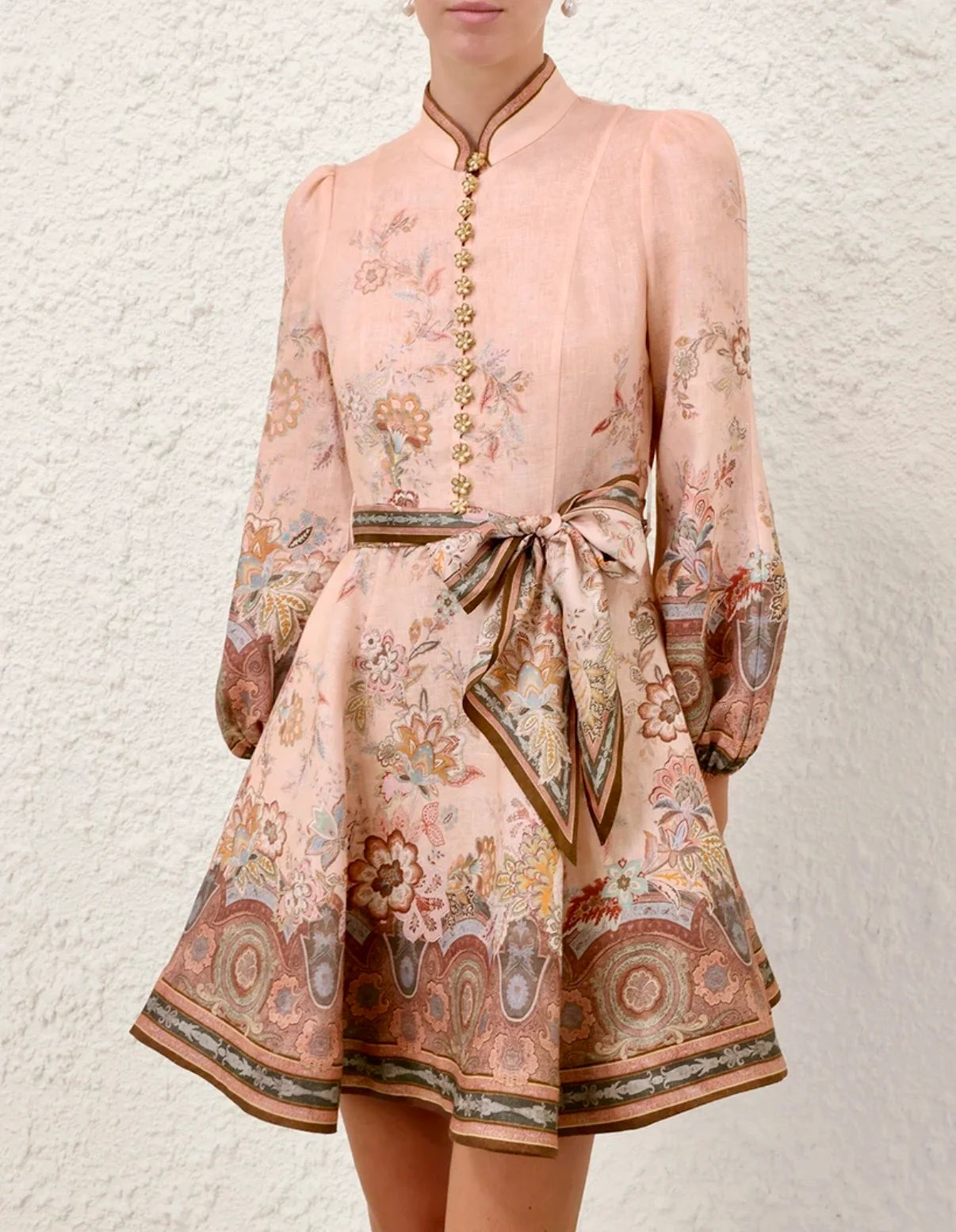 Alchemy Button Mini Dress by Zimmermann available for hire in Camp Hill, QLD