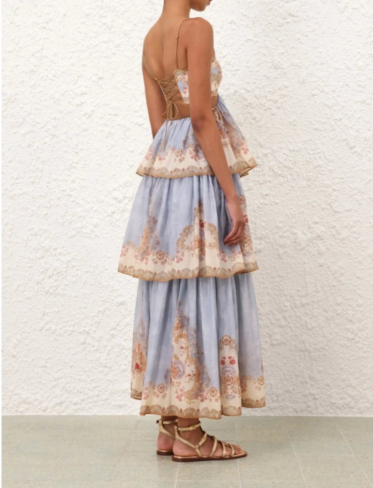 Daylight Tiered Maxi Dress by Zimmermann available for hire in Camp Hill, QLD