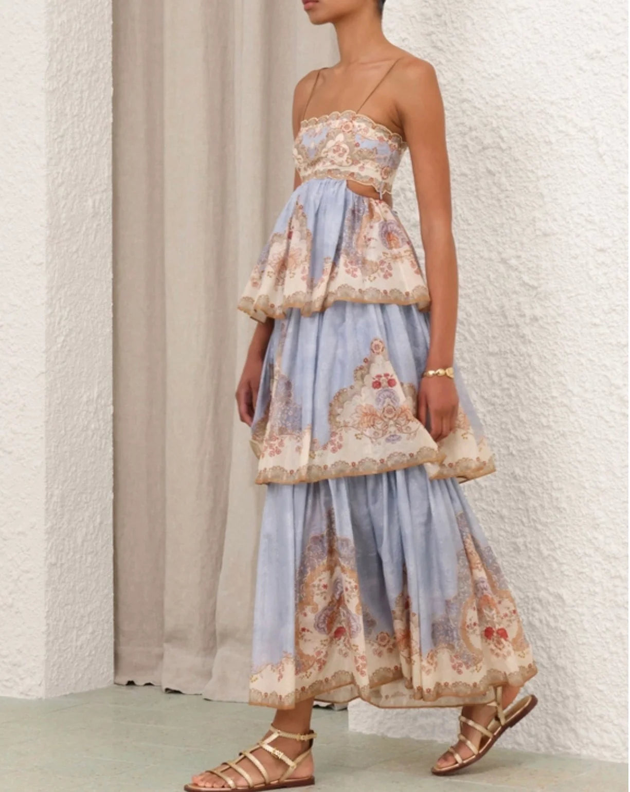 Daylight Tiered Maxi Dress by Zimmermann available for hire in Camp Hill, QLD