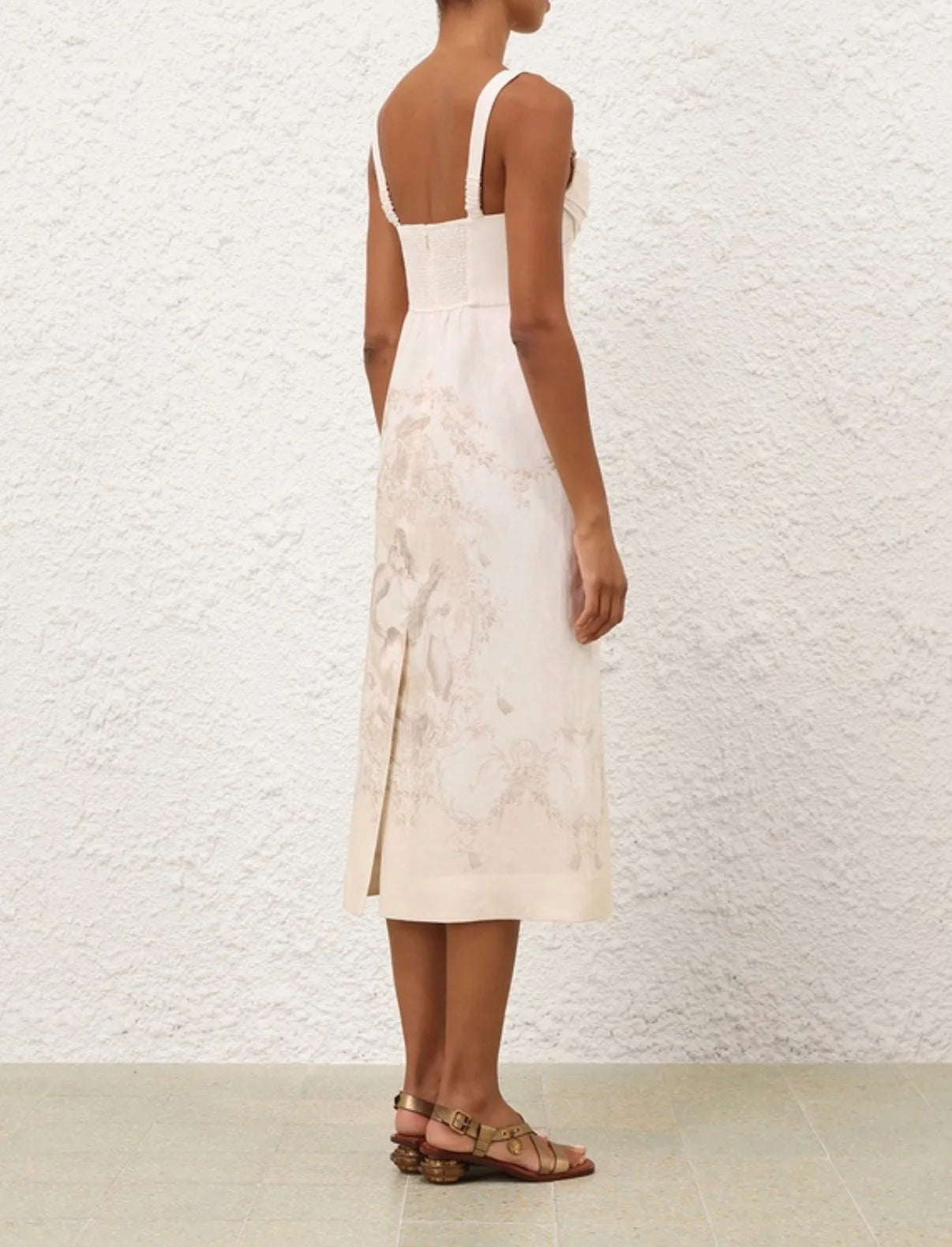 Drape Midi Dress in Mermaid Toile by Zimmermann available for hire in Camp Hill, QLD