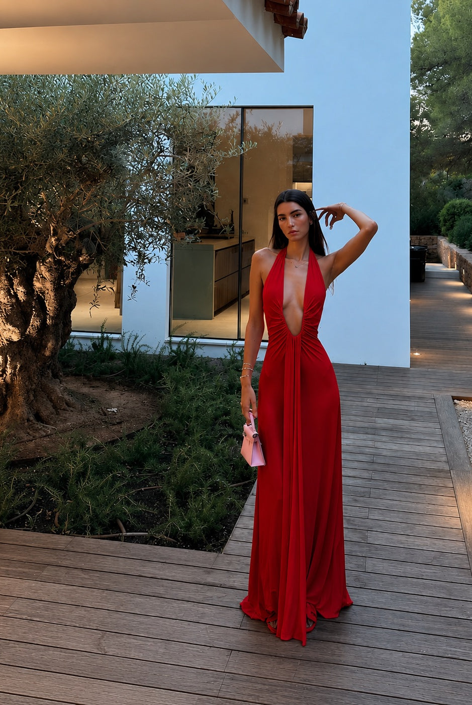 Jennifer Cupro Maxi Dress by Misha available for hire in Australia