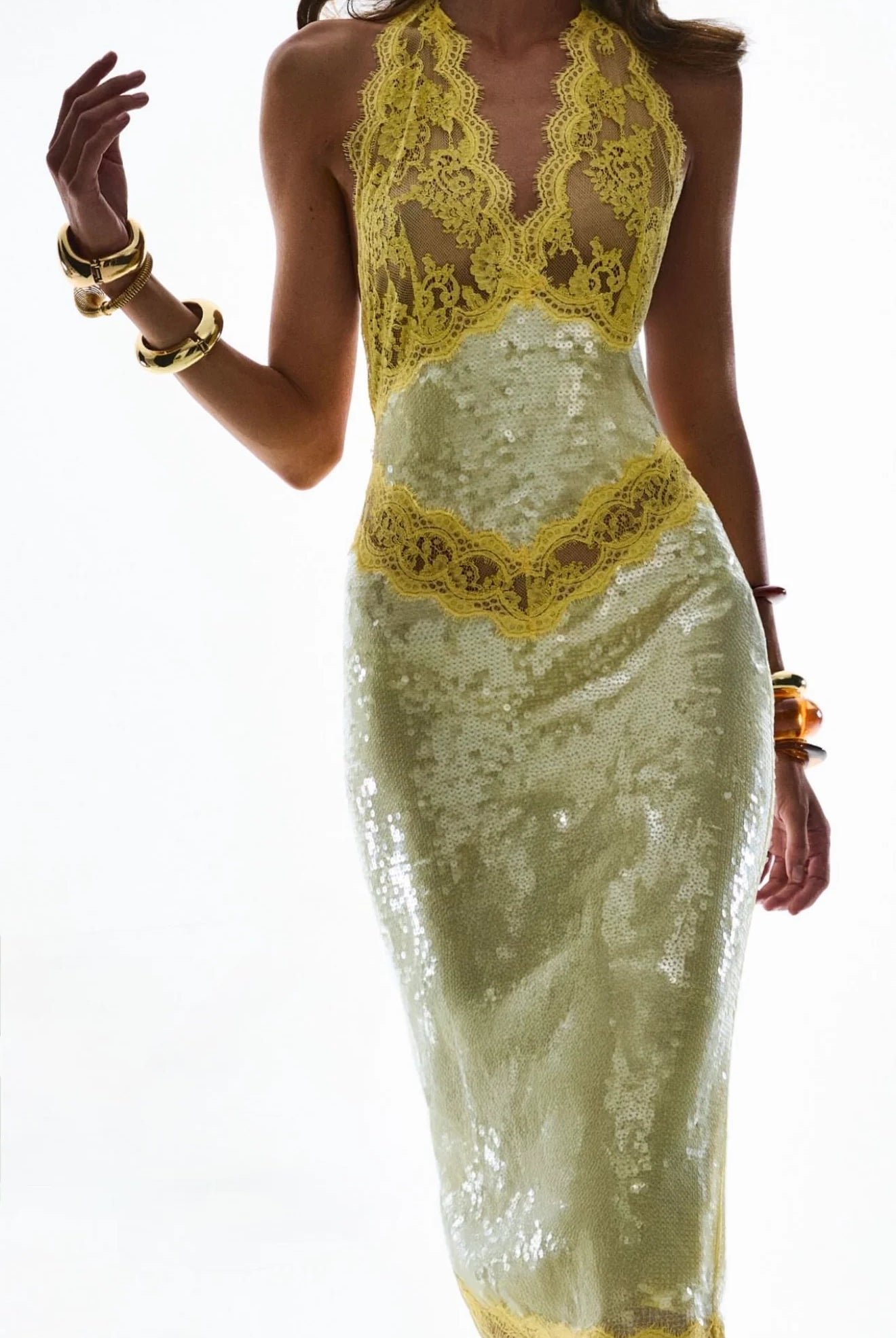 Vicky Sequin Lace Dress by Retrofête available for hire in Bondi, NSW