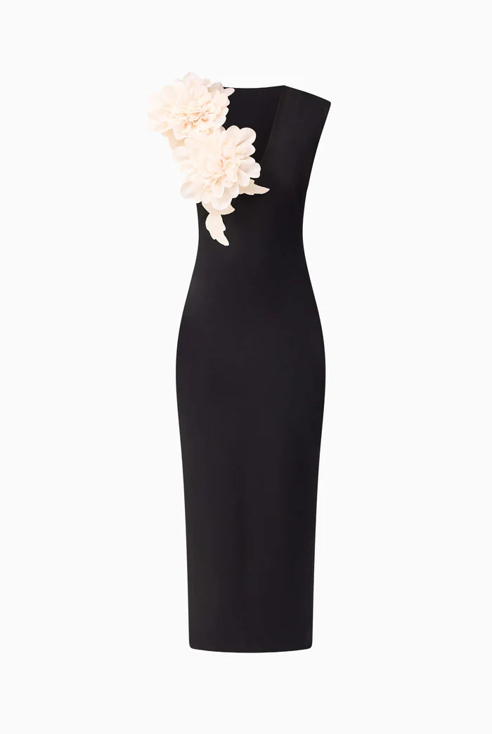 Zahara V-Neck Gown in Black by Elliatt available for hire in Camp Hill, QLD