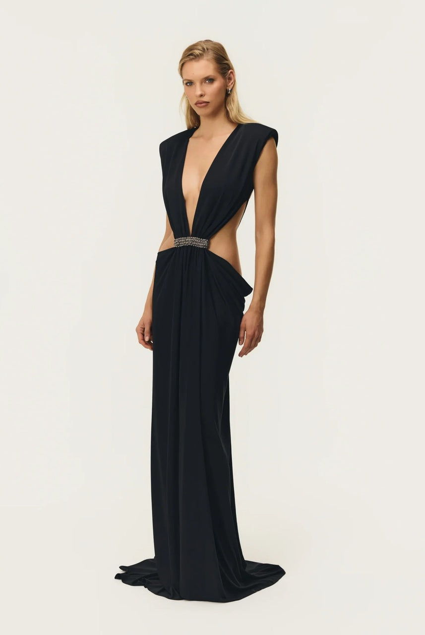 ARCINA ORI AMARA DRESS BLACK SIZE 8 (S) by Arcina Ori available for hire in Ivanhoe, VIC