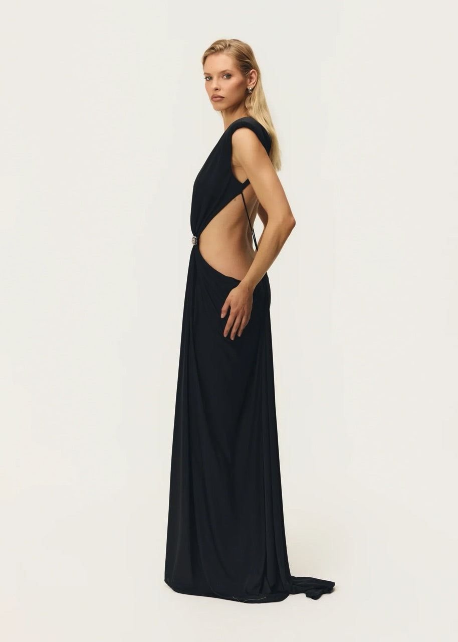 ARCINA ORI AMARA DRESS BLACK SIZE 8 (S) by Arcina Ori available for hire in Ivanhoe, VIC