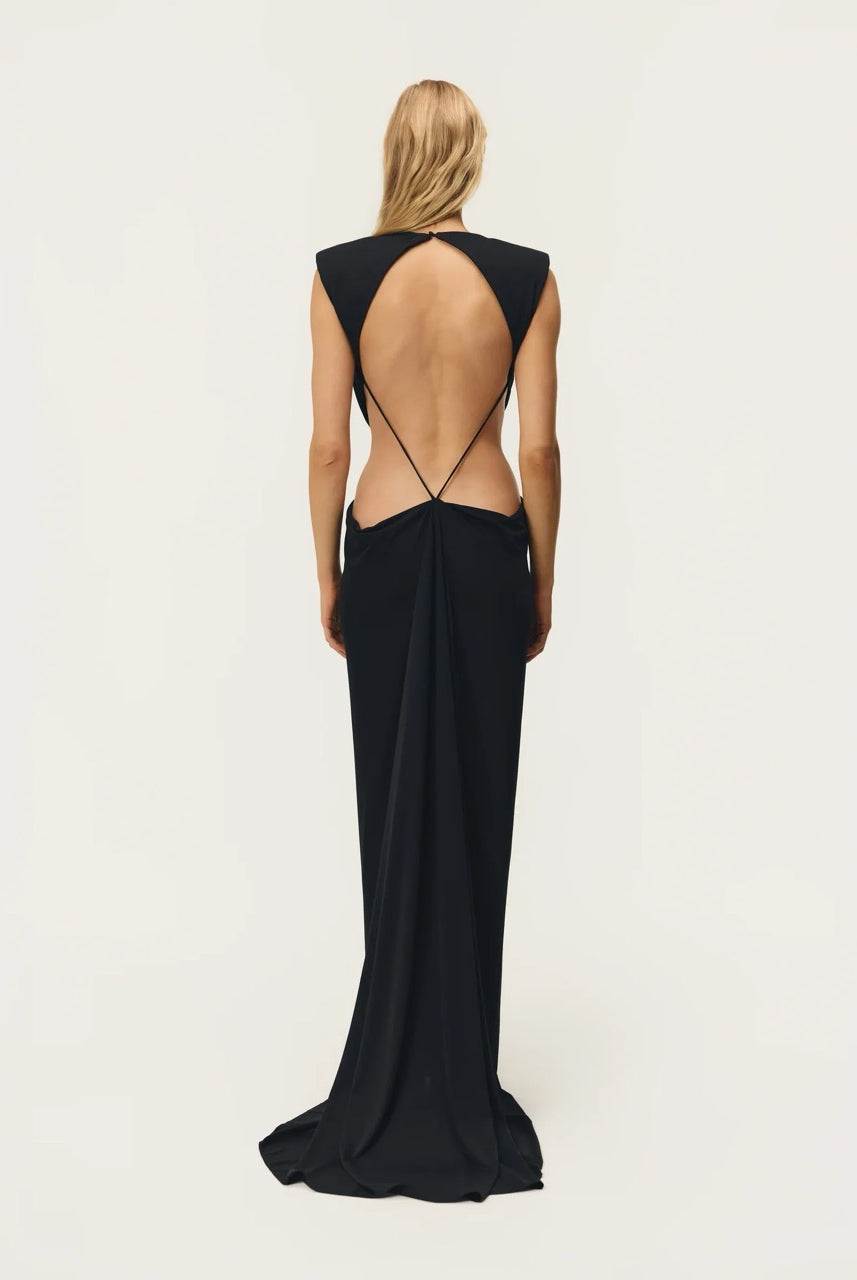 ARCINA ORI AMARA DRESS BLACK SIZE 8 (S) by Arcina Ori available for hire in Ivanhoe, VIC