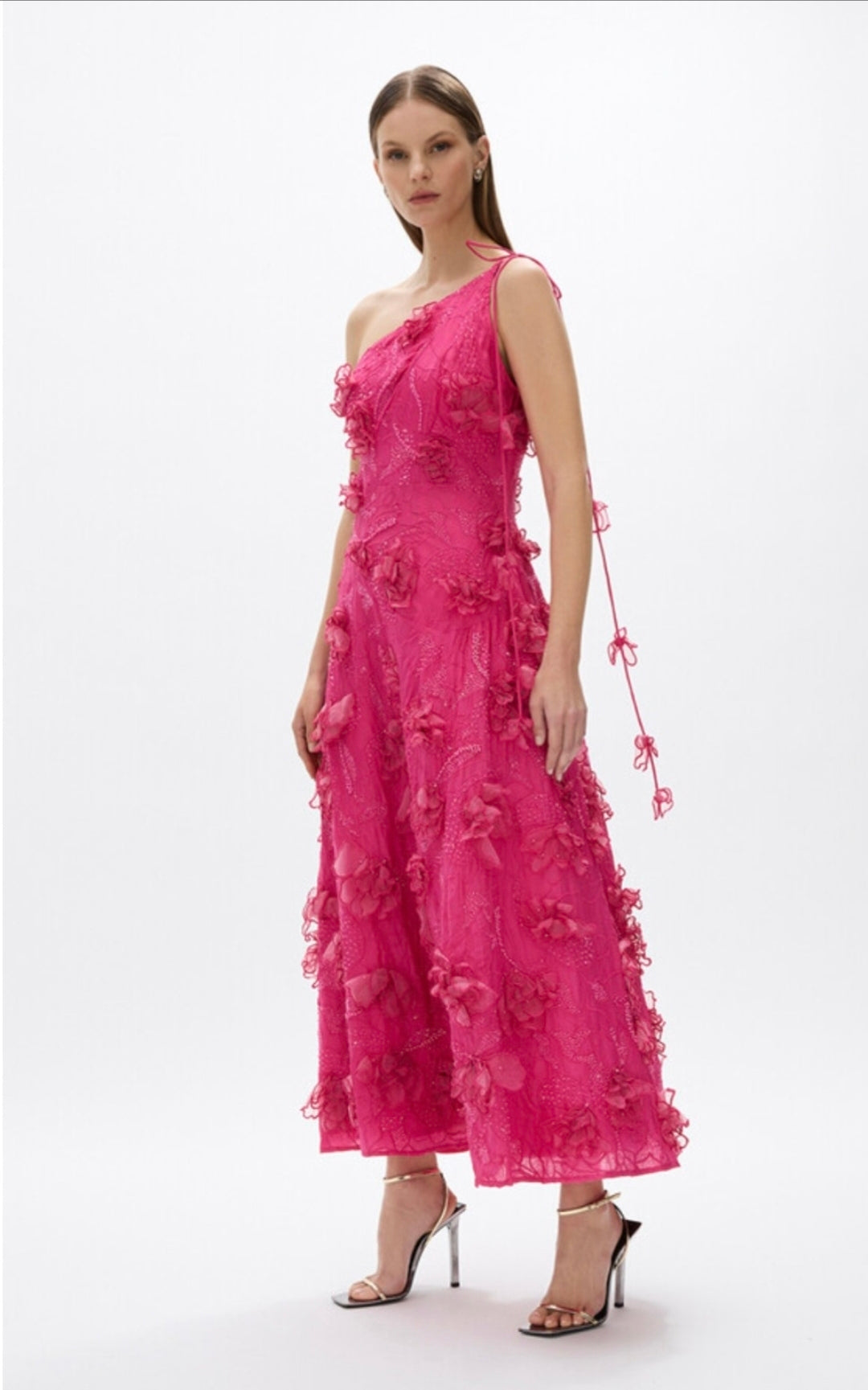 Rachel Gilbert Ianthe Dress Pink 1/AU8 by Rachel Gilbert available for hire in Hampton East, VIC