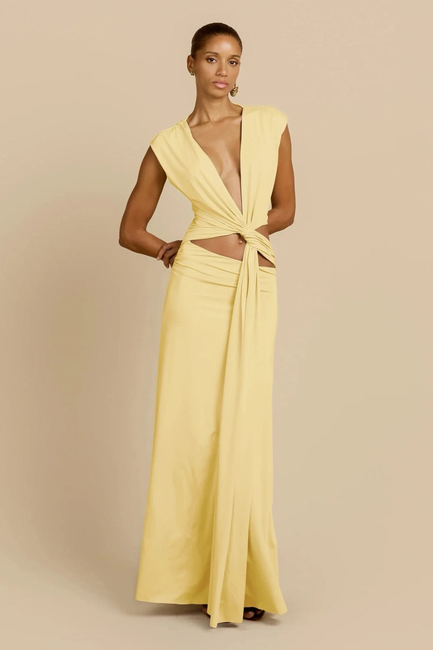 ARCINA ORI JADE DRESS LEMON SIZE 8 (S) by Arcina Ori available for hire in Ivanhoe, VIC