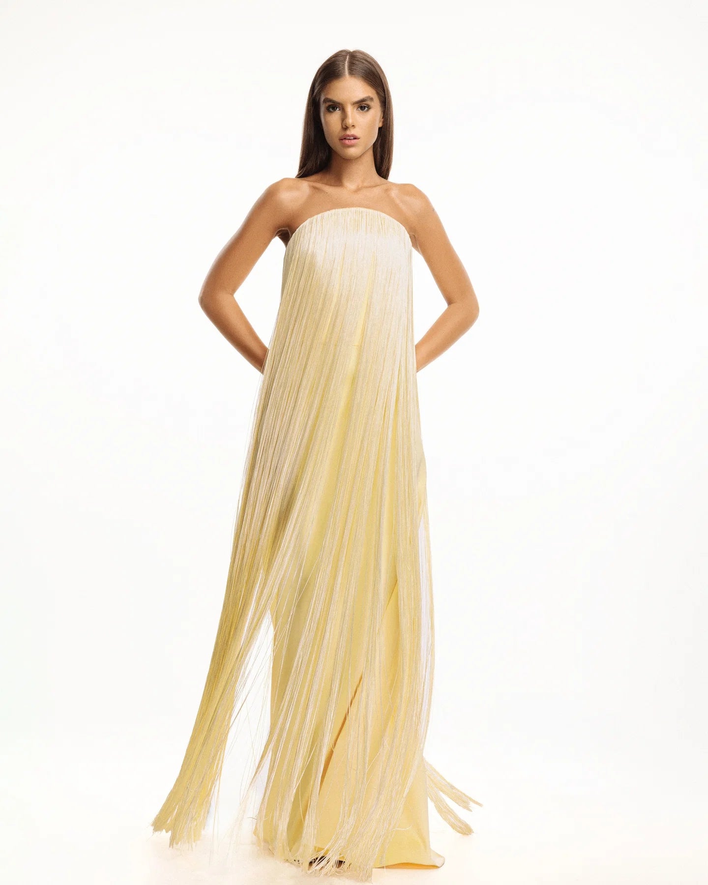 Mare Butter Yellow Dress by MATTER available for hire in Australia