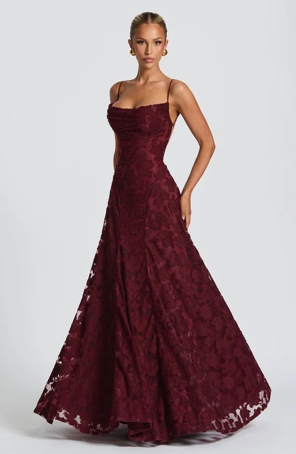 Babyboo Fashion Francis Maxi Dress Cherry Lacquer Size 8 by Babyboo available for hire in Ivanhoe, VIC