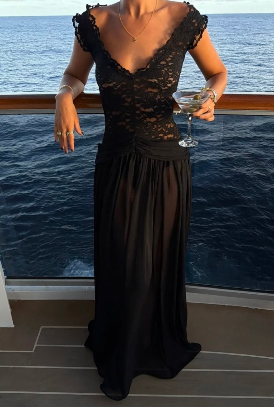 Arabella Dress in Black by Arcina Ori available for hire in Australia