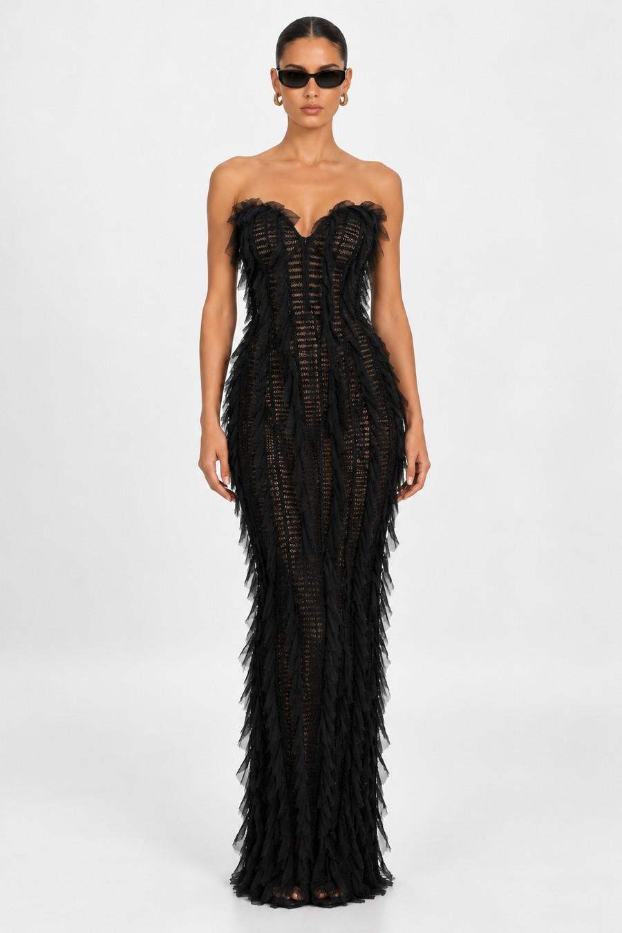 Jefre Sei Jasmine Gown Black by Jefre Sei available for hire in Hampton East, VIC