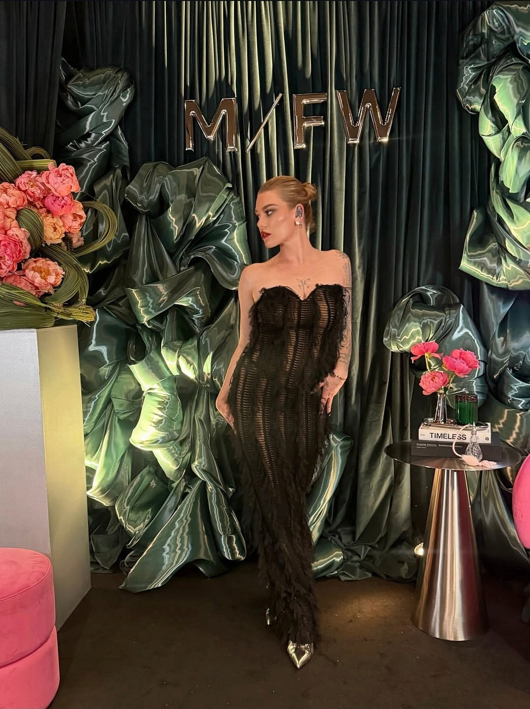 Jefre Sei Jasmine Gown Black by Jefre Sei available for hire in Hampton East, VIC