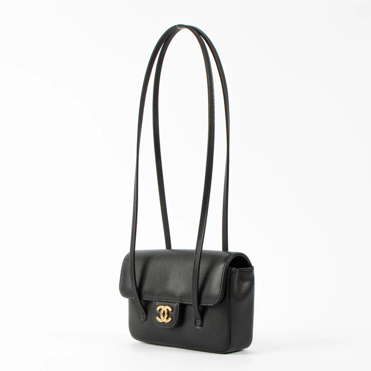 CHANEL 26P BLACK CAVIAR MINI PREPPY COCO BAG by Chanel available for hire in Sydney, NSW