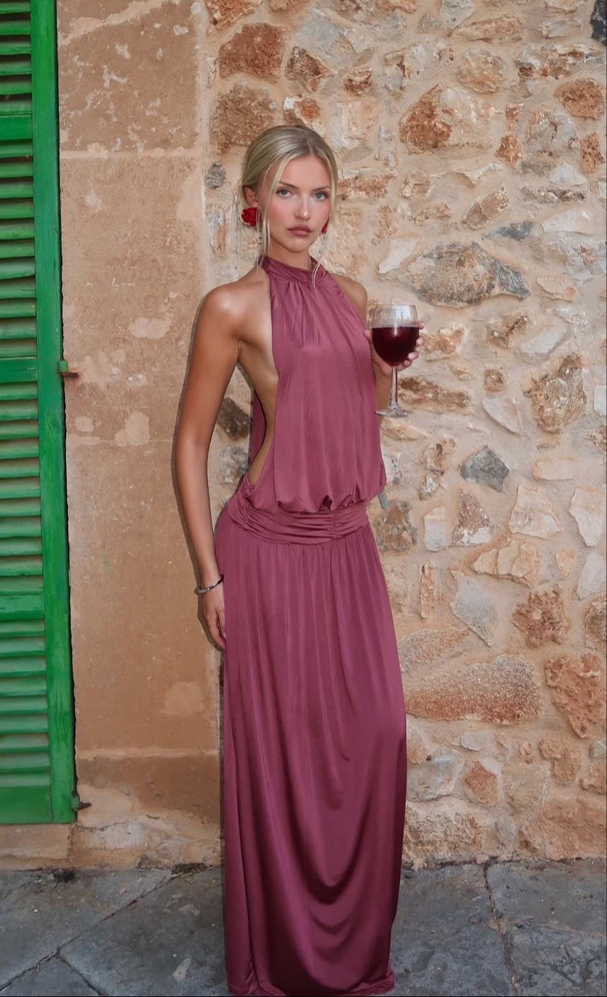 Reef backless dress by At first site available for hire in Gold Coast, Queensland