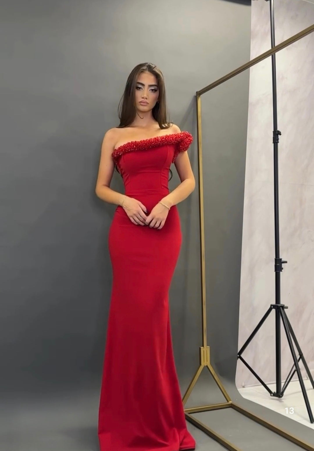 Crepe corset gown