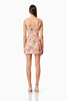 Elliatt Aella Embroidered Mini Dress In Pink