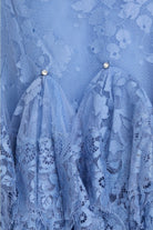 Zimmermann Eden Lace Handkerchief Dress Blue Size 1/AU10 by Zimmermann available for hire in Hampton East, VIC
