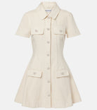  Collared denim mini dress by Self Portrait available for hire in Australia
